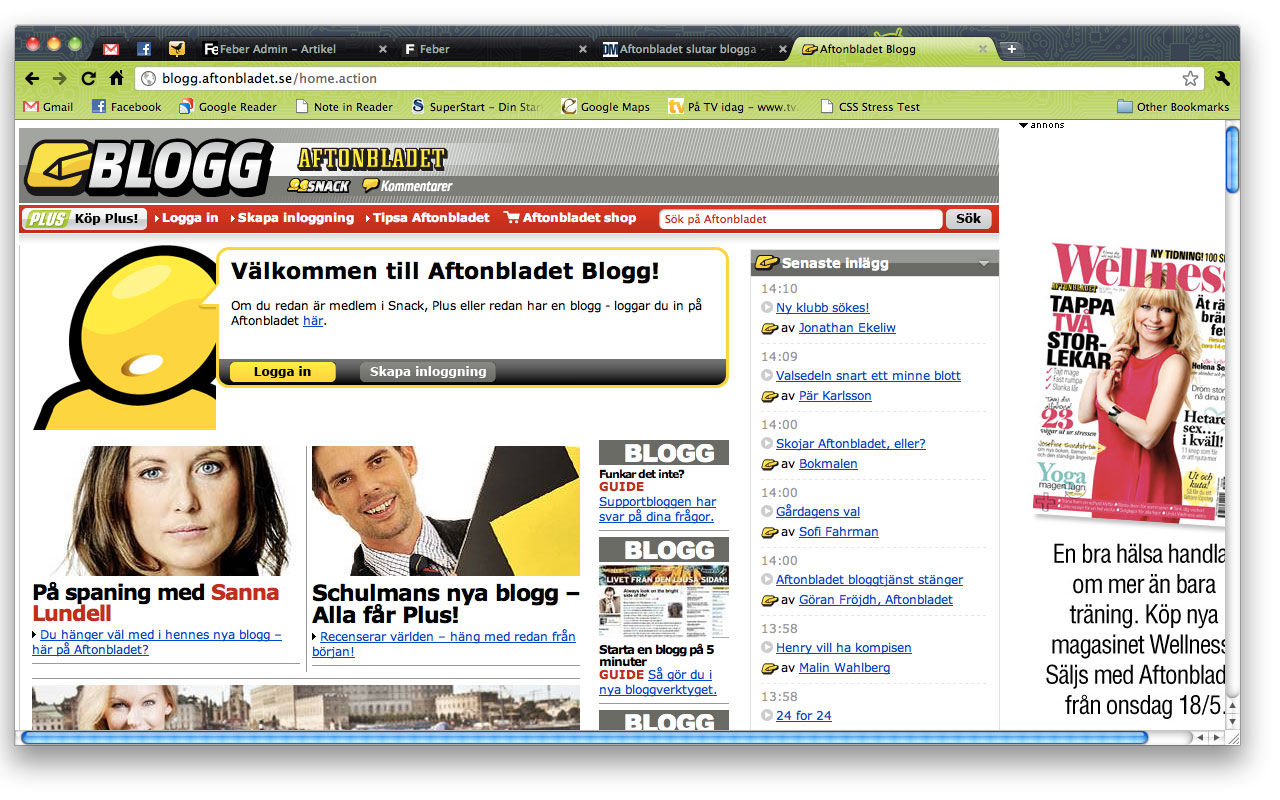 Aftonbladet lägger också ner sin bloggsatsning. Två själar i samma tanke # expressen. | Feber / Webb