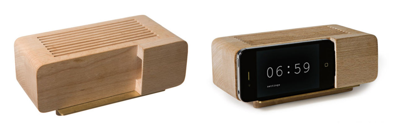 iPhone-hållare i trä