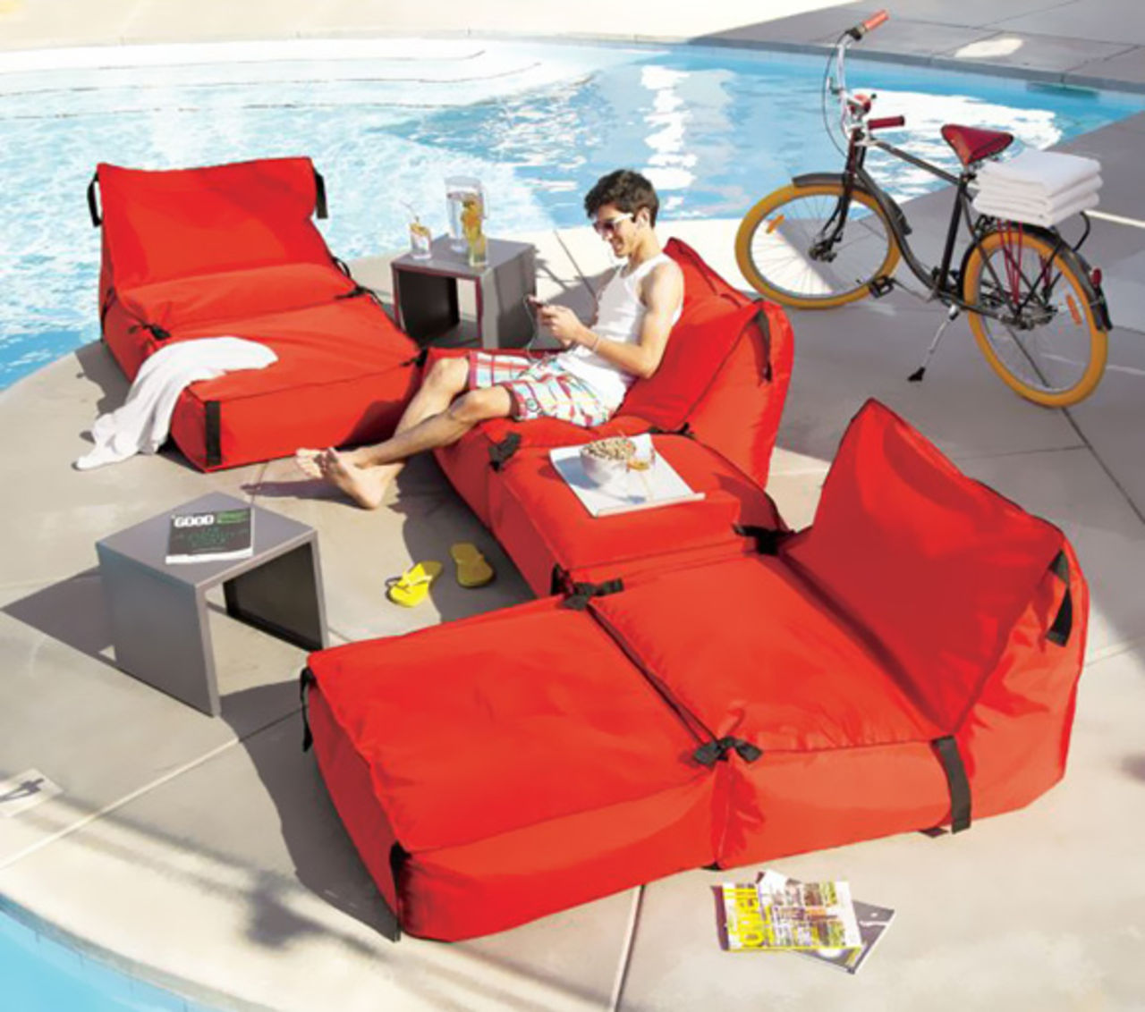 Skönt häng vid poolen