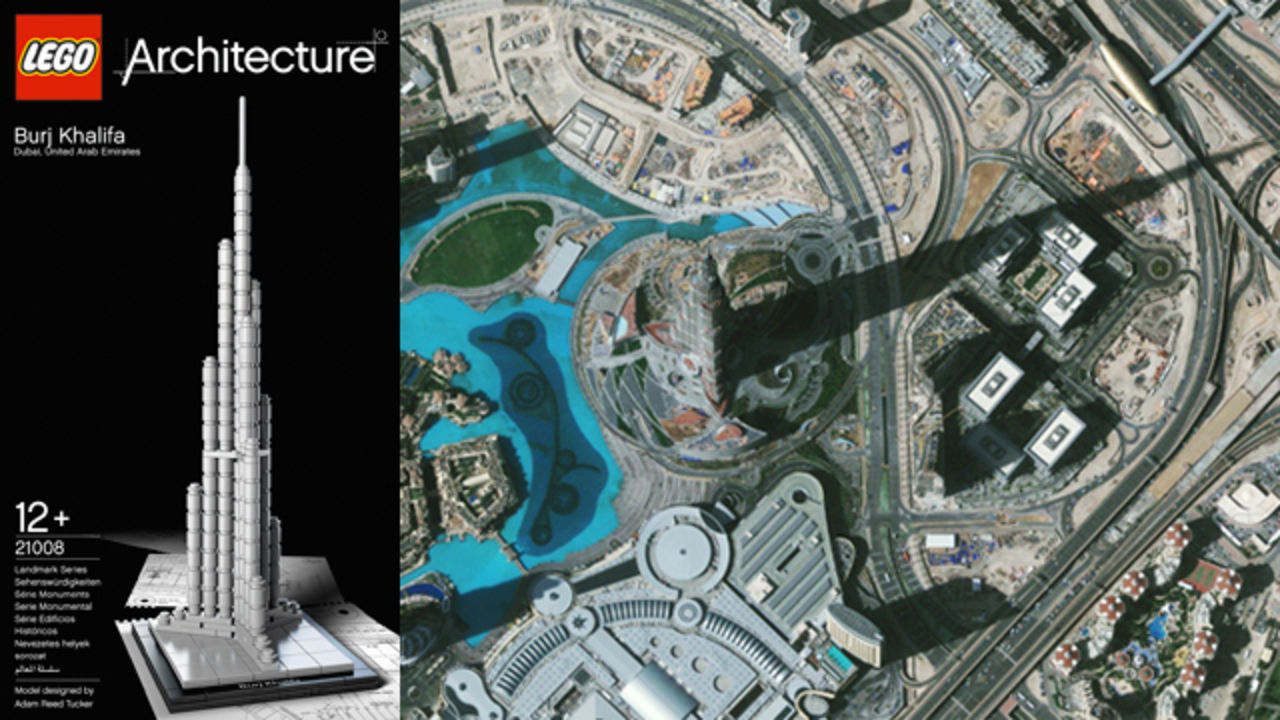 Världens högsta byggnad, Burj Khalifa, i LEGO-form