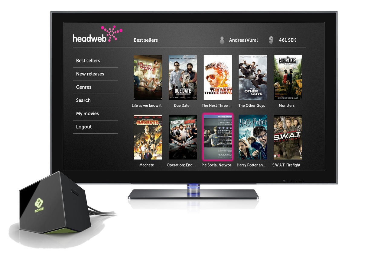 Headwebs app blir godkänd av Boxee