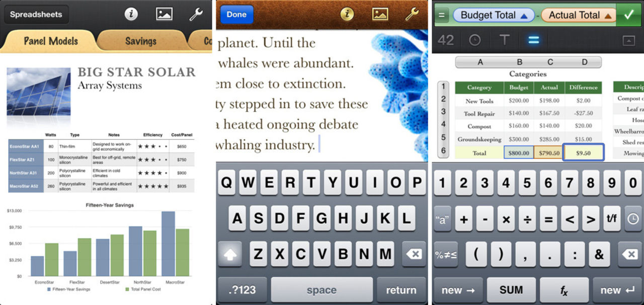 iWork finns nu till iPhone