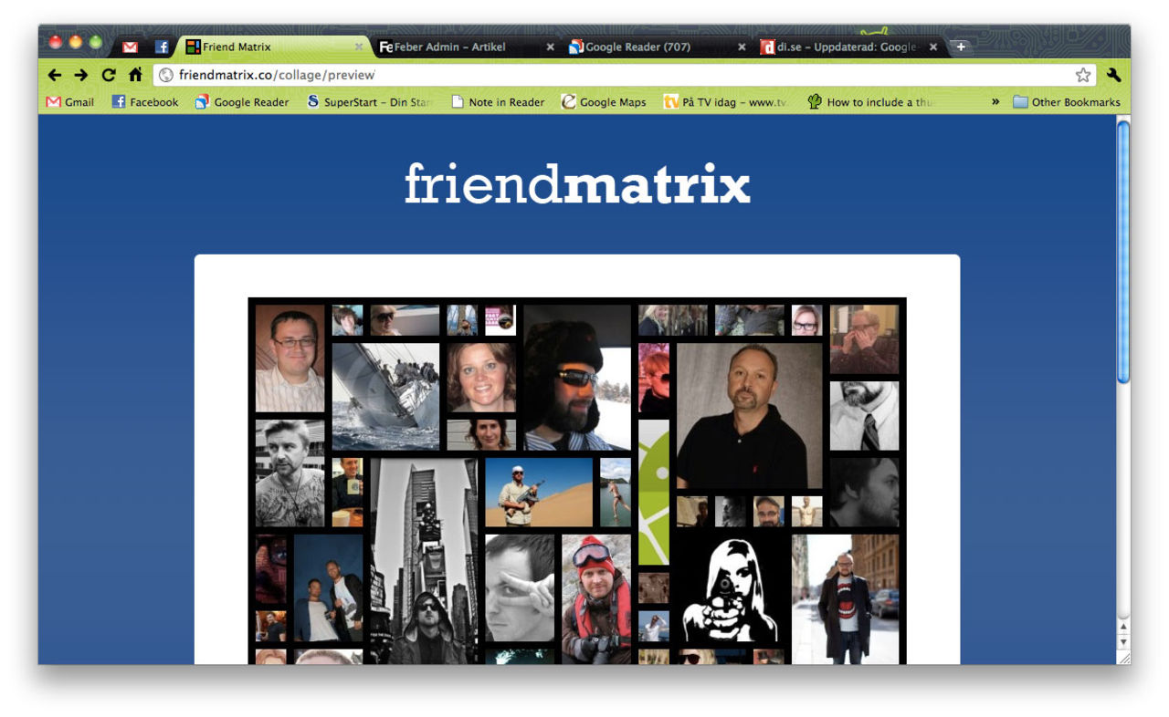 FriendMatrix hittar dina bästa vänner på Facebook