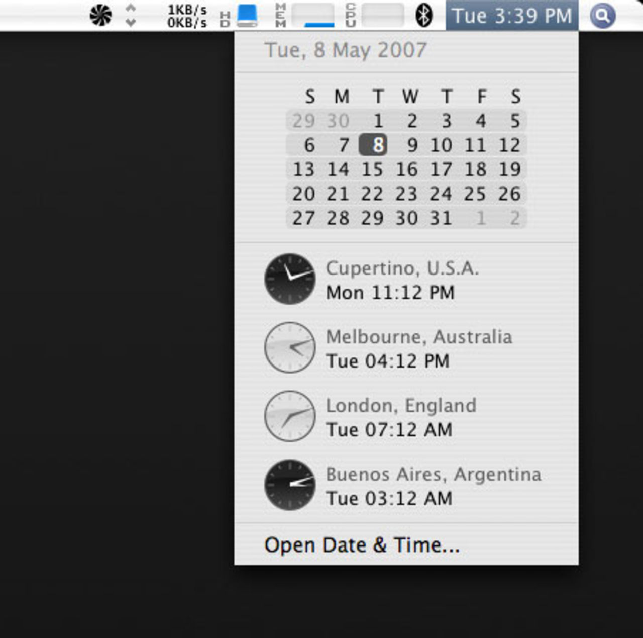 iStat på väg till menyn