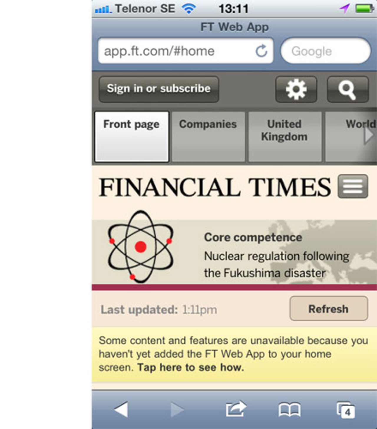 Financial Times lanserar HTML5-app