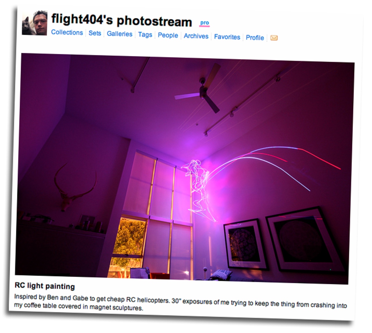 Ljusmåla med en radiostyrd helikopter