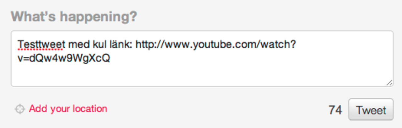 Twitter fixar automatisk url-förkortning