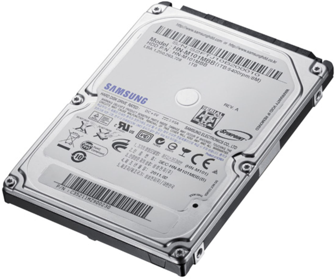 Samsung släpper första normaltjocka 1TB 2,5