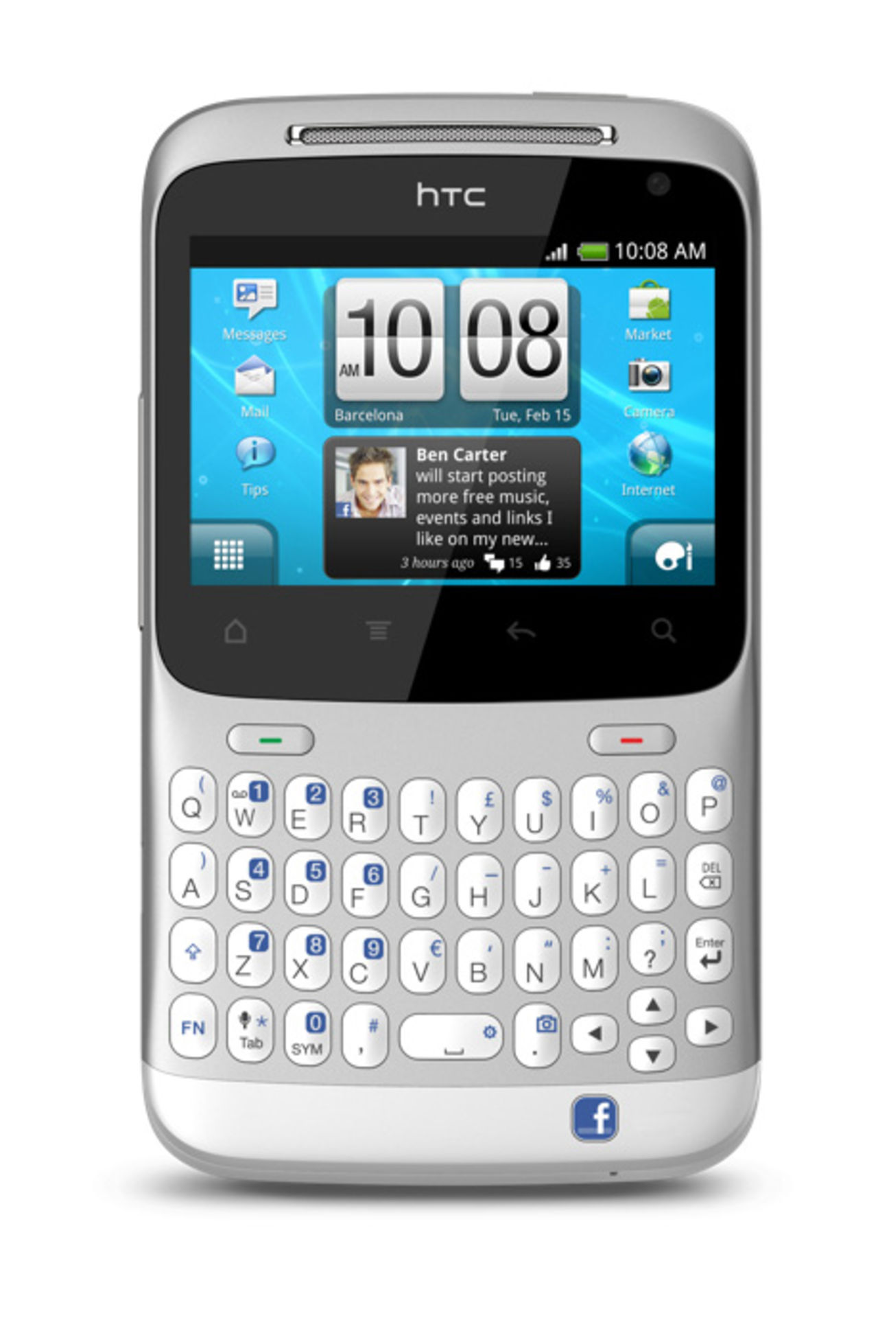 HTC släpper ChaCha med speciell Facebook-knapp