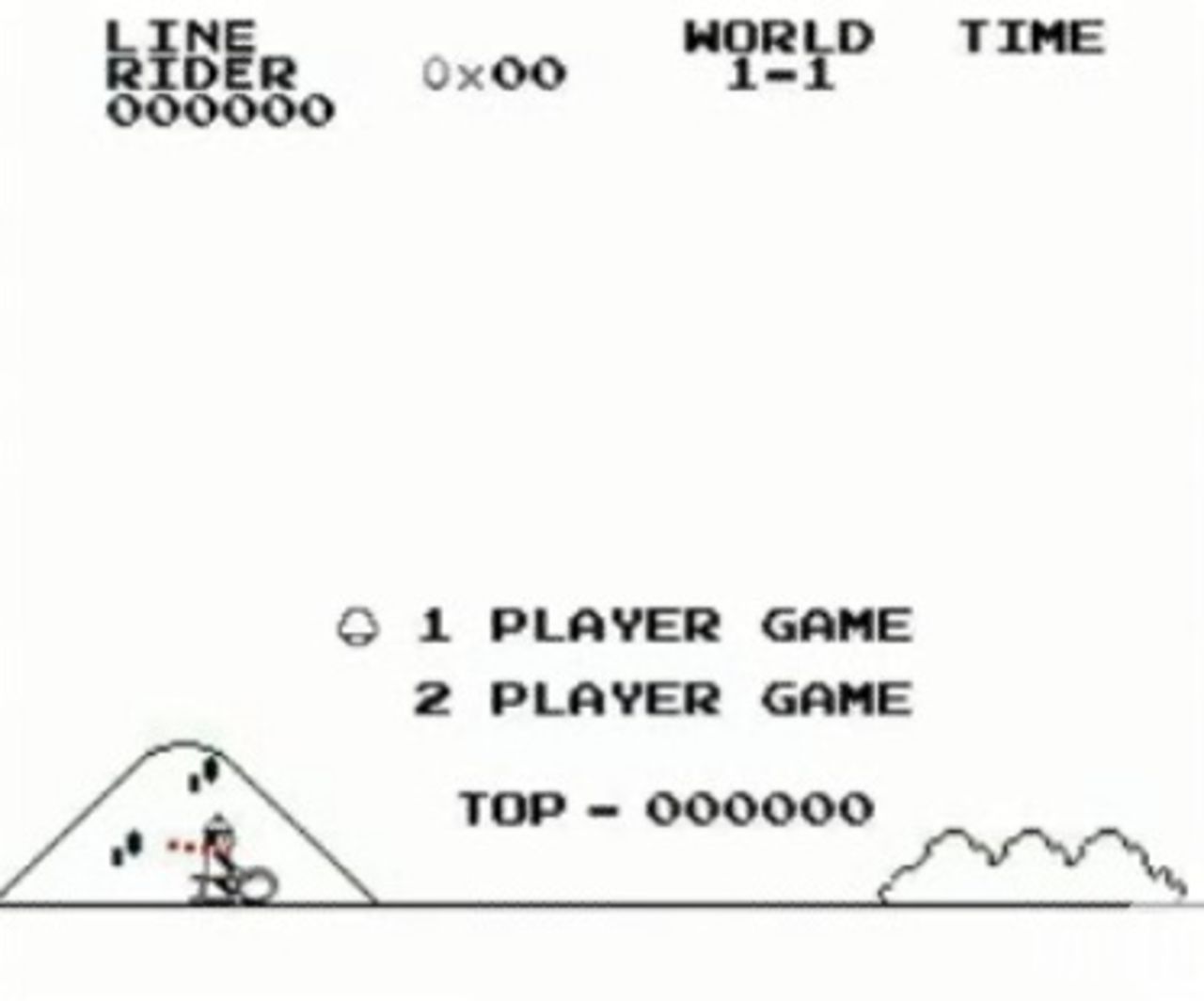 Line Rider + Mario