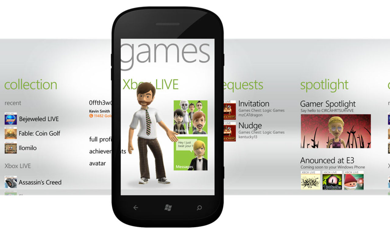 Så här kommer Games Hub se ut på Windows Phone Mango