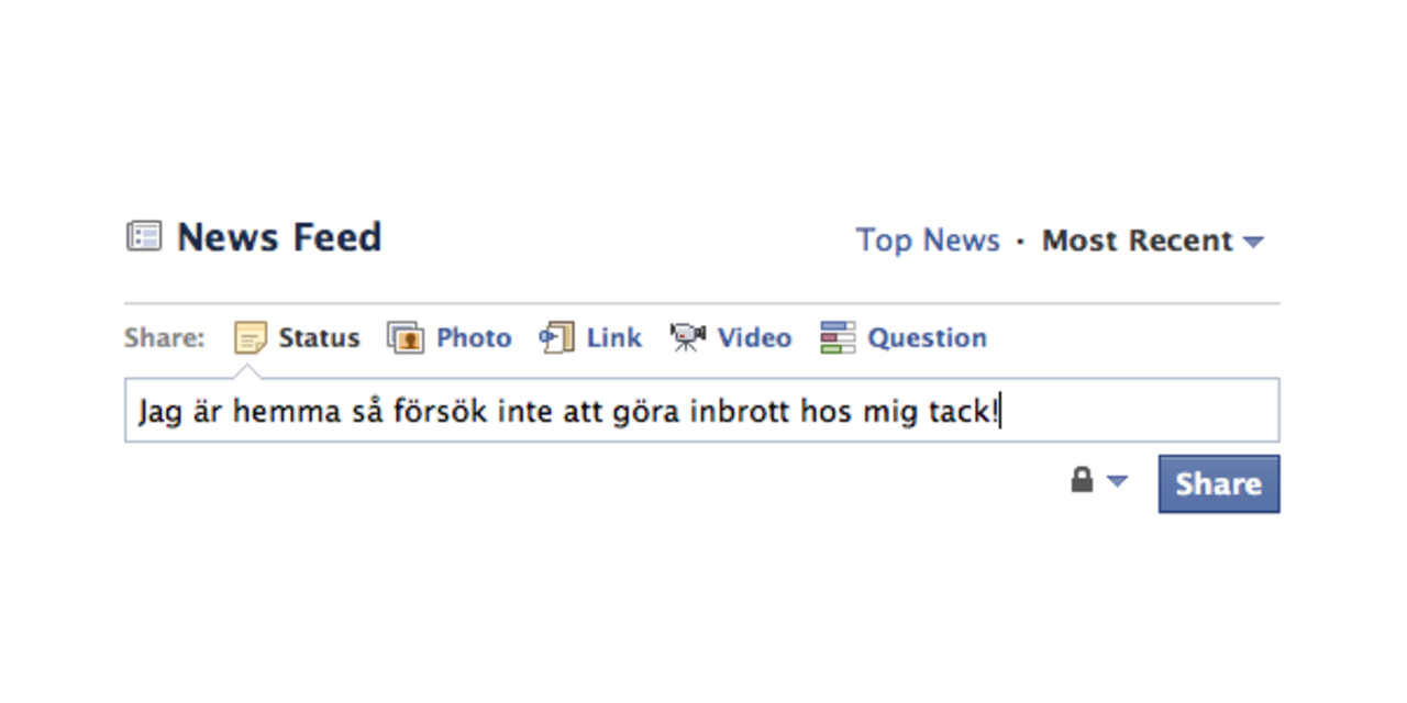 Brittiskt säkerhetsföretag uppdaterar din Facebook-status när du är på semester