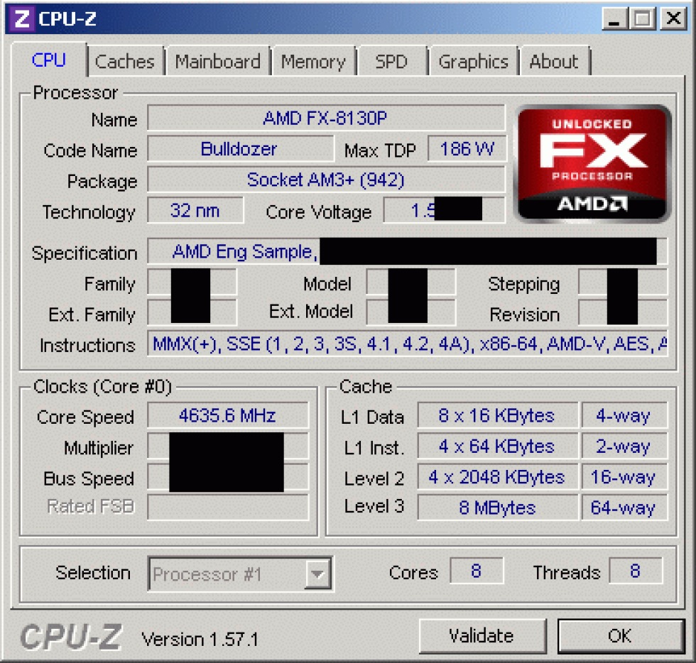 AMDs zambezi överklockas till 4,6 GHz
