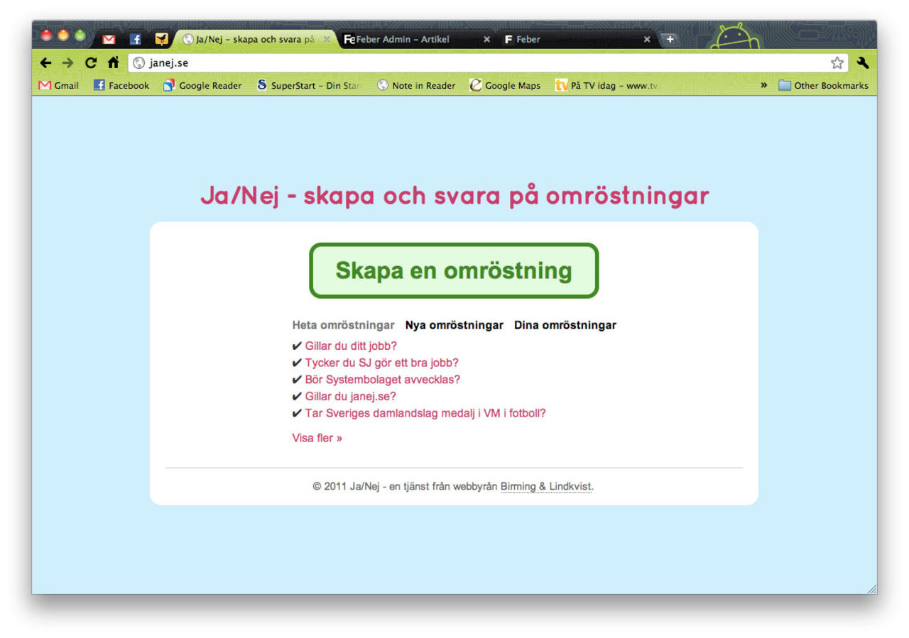 Ja/Nej - skapa omröstningar superenkelt