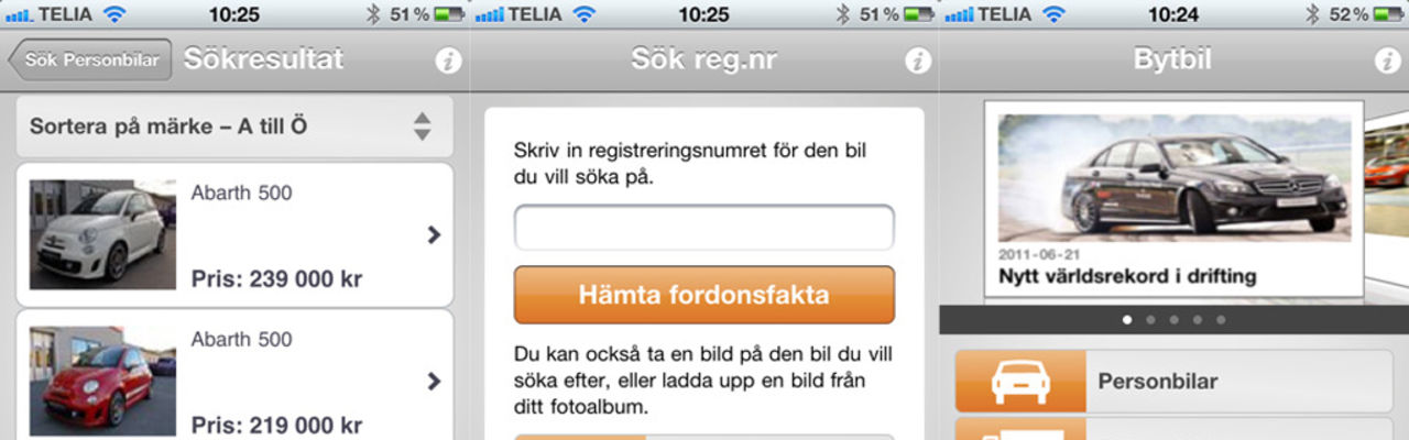 BytBil - nu även i din iPhone