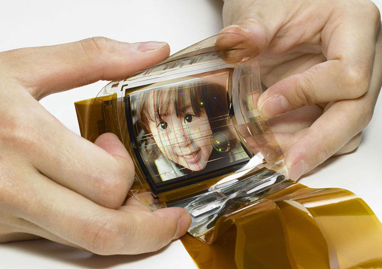 Böjbar OLED-skärm från Sony