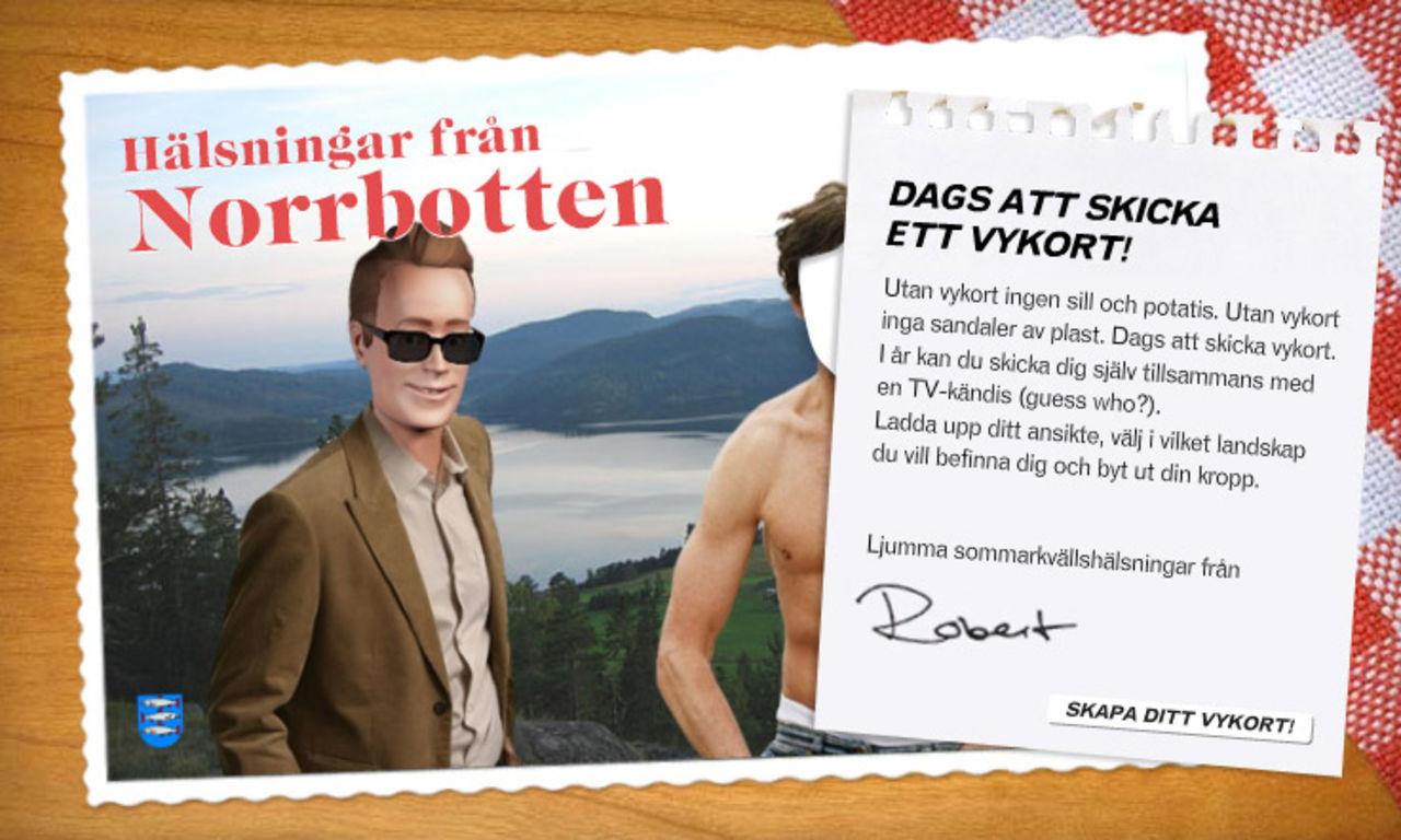 Skicka vykort med Robert