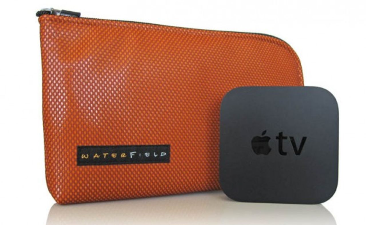 Waterfield presenterar en väska...för Apple TV