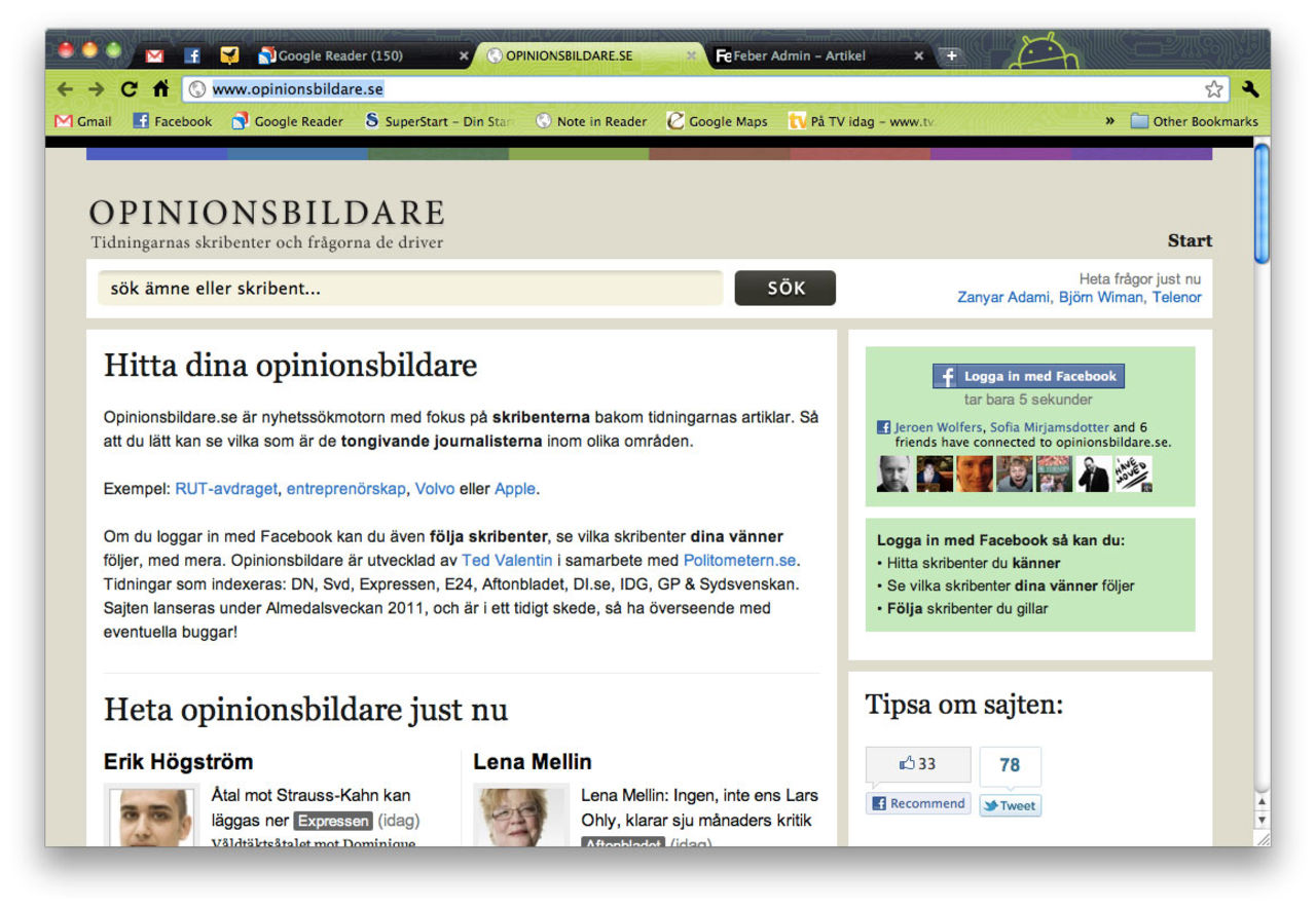 Opinionsbildare.se - håll koll på journalister