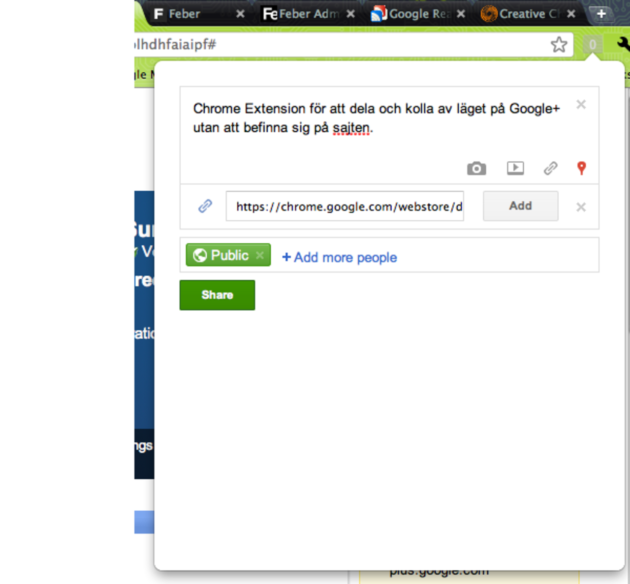 Surplus - Chrome-plugin till Google+