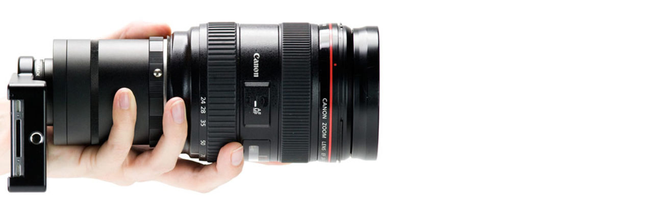 Skal till iPhone gör att du kan hänga på en SLR-lins