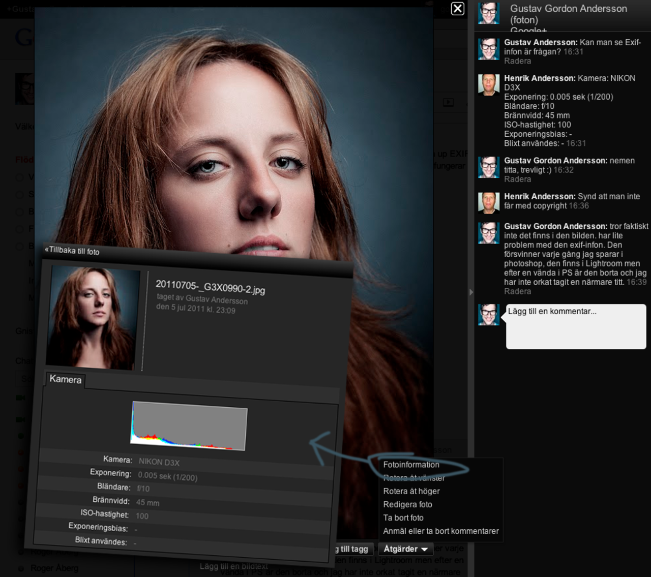 Exif-data i Google+
