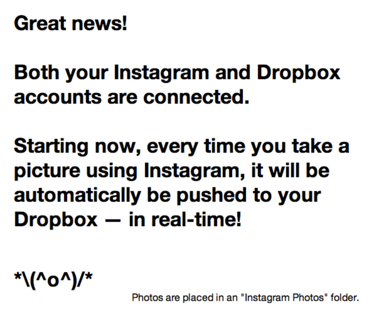 Koppla ihop Instagram och Dropbox