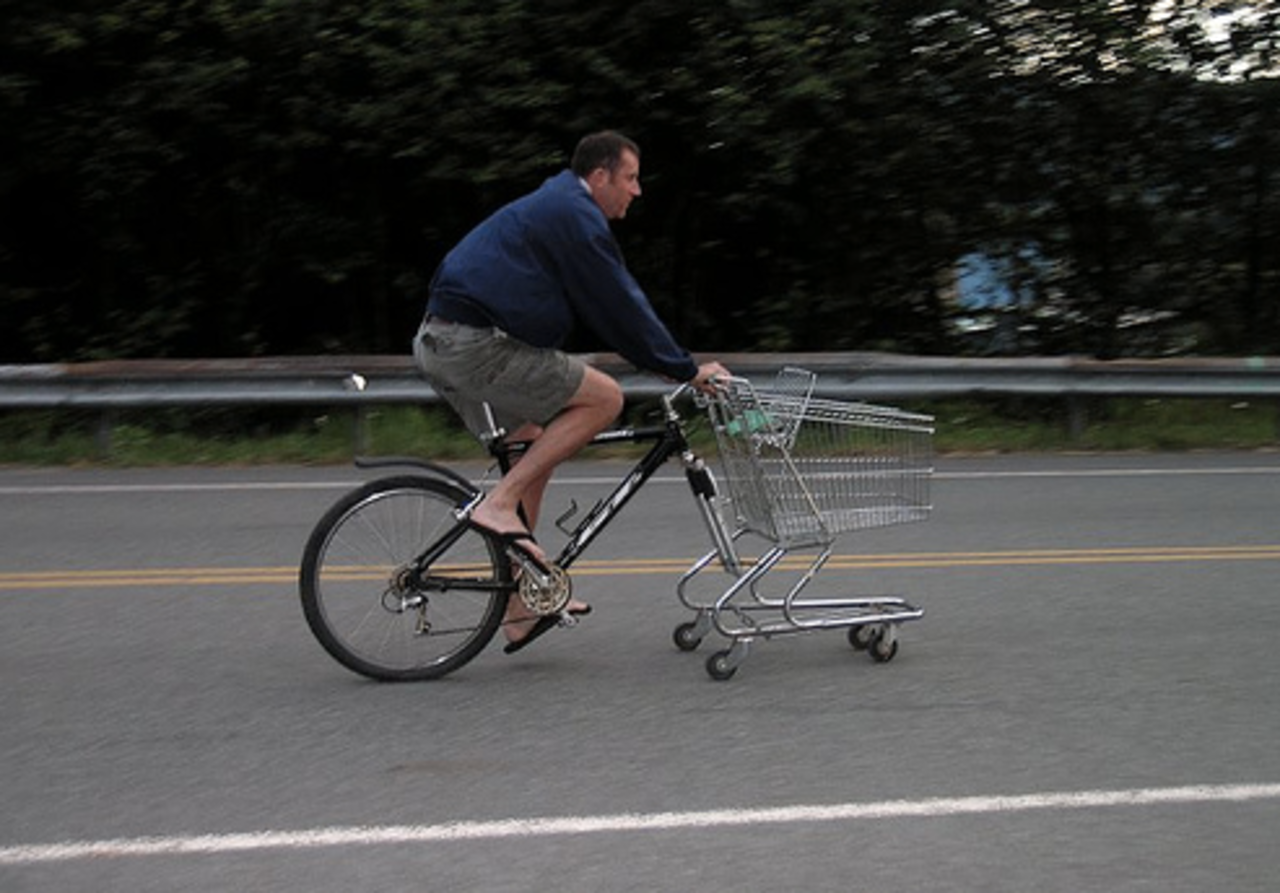 Cykelbygge för en shopaholic