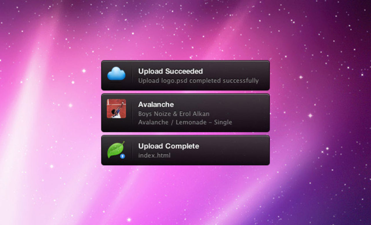 Snygg tema för Growl uppdaterad för Lion