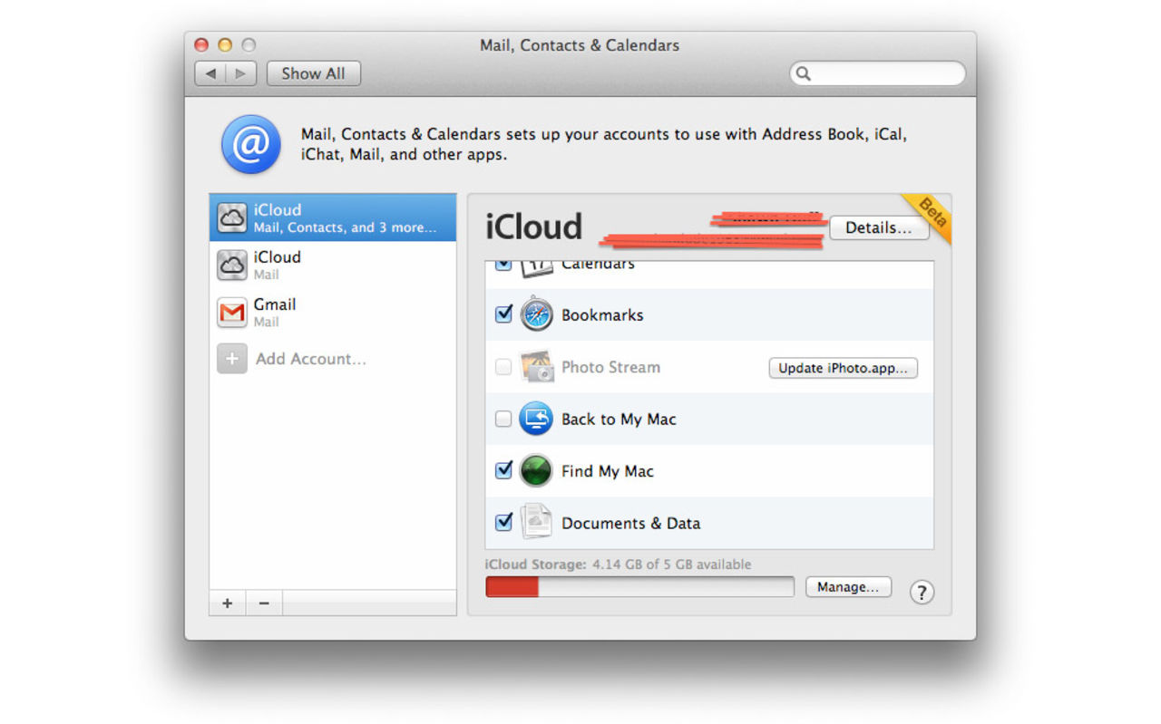 OS X 10.7.2 kommer med iCloud