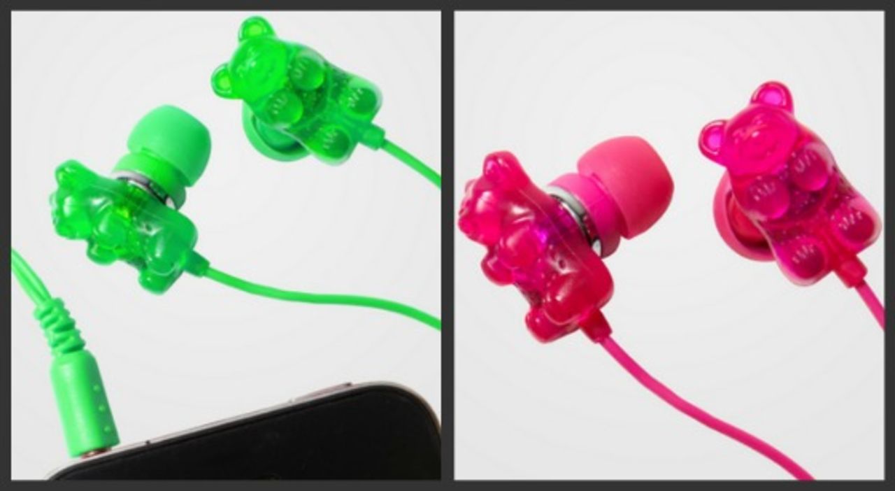 Gummibjörns-hörlurar