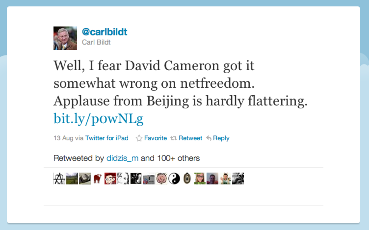 Kina hyllar Storbritanniens censur-förslag av sociala medier