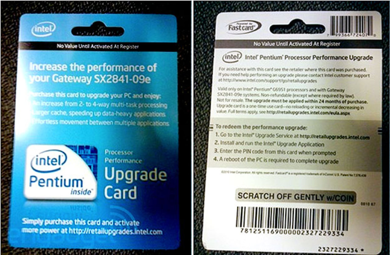 Intel låter kunder uppgradera vissa processorer