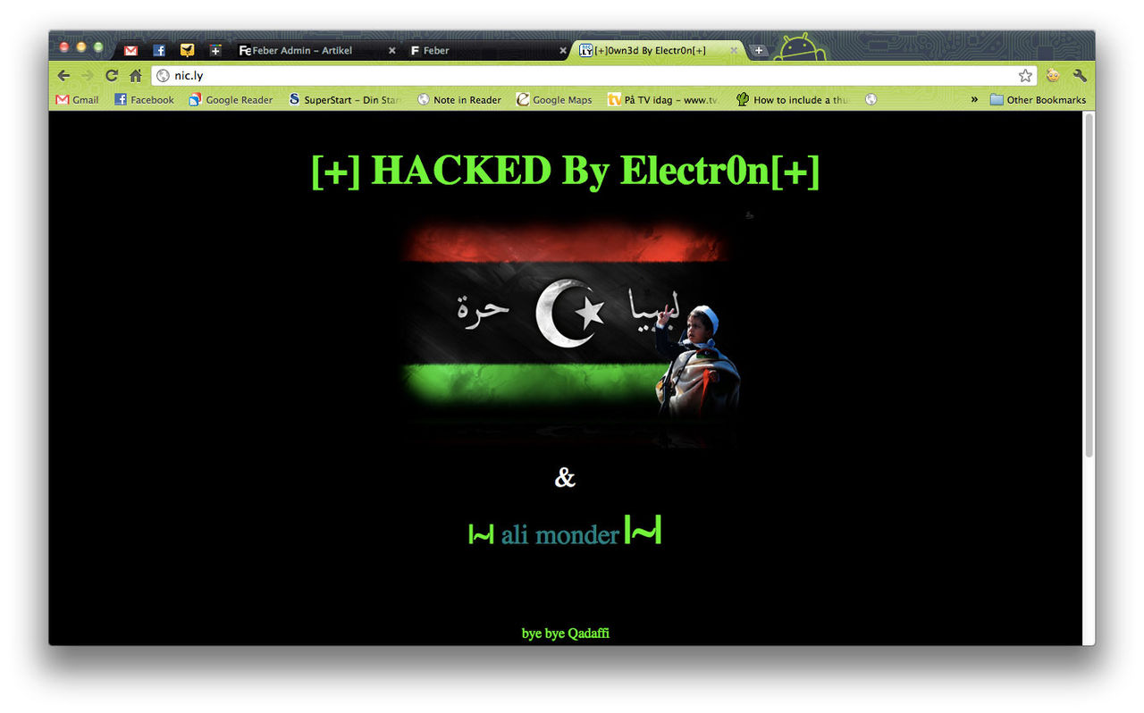 Hackers har tagit över Nic.ly