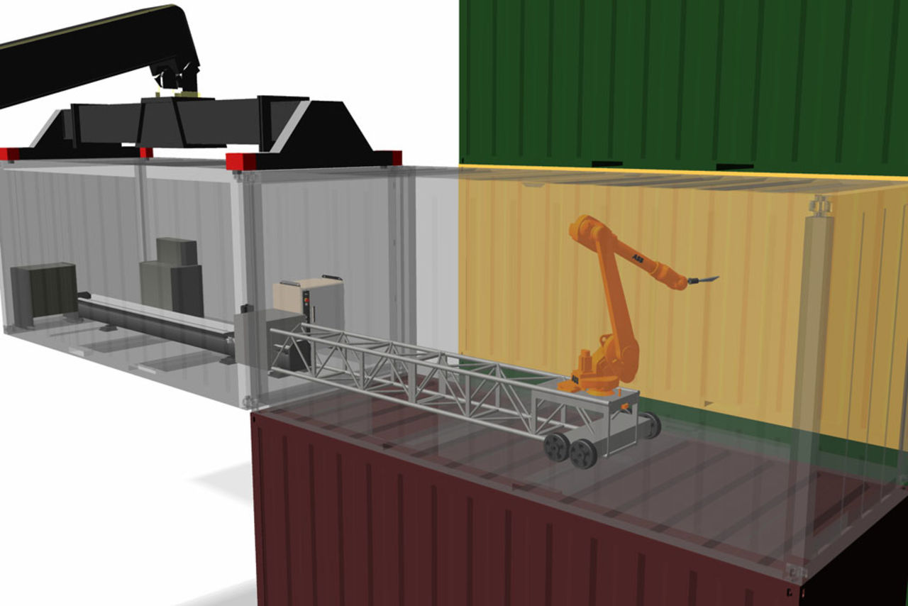 Svenska roboten IceBlaster rengör containrar