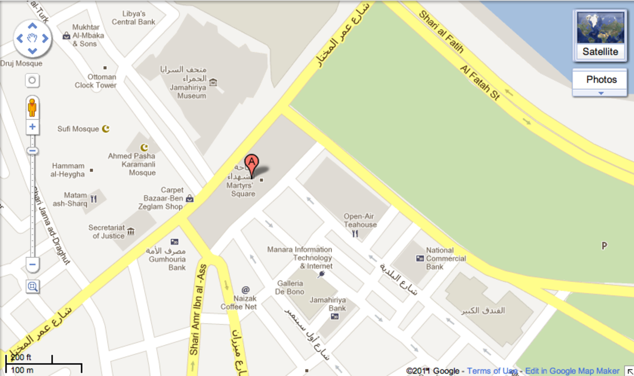 Google Maps döper om Green Square till Martyr Square