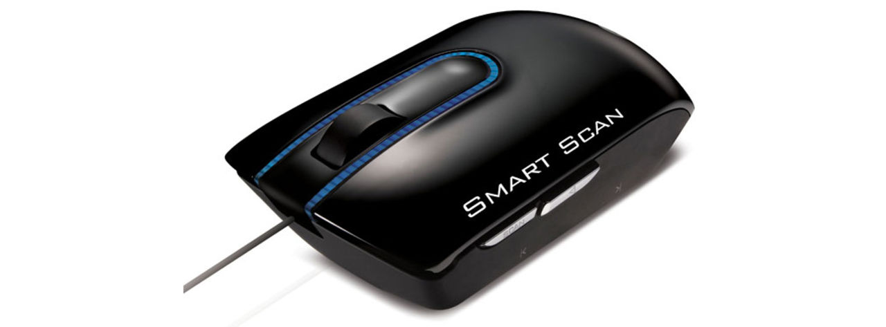 Mus med inbyggd scanner