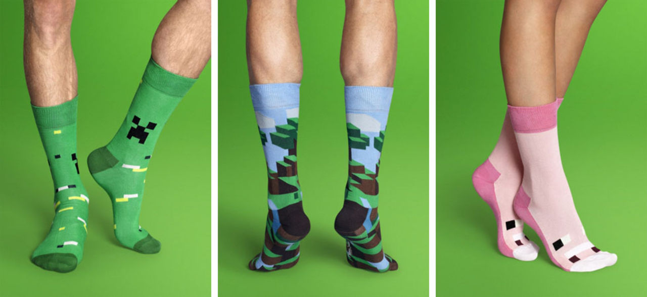Minecraft gör sockar med HappySocks