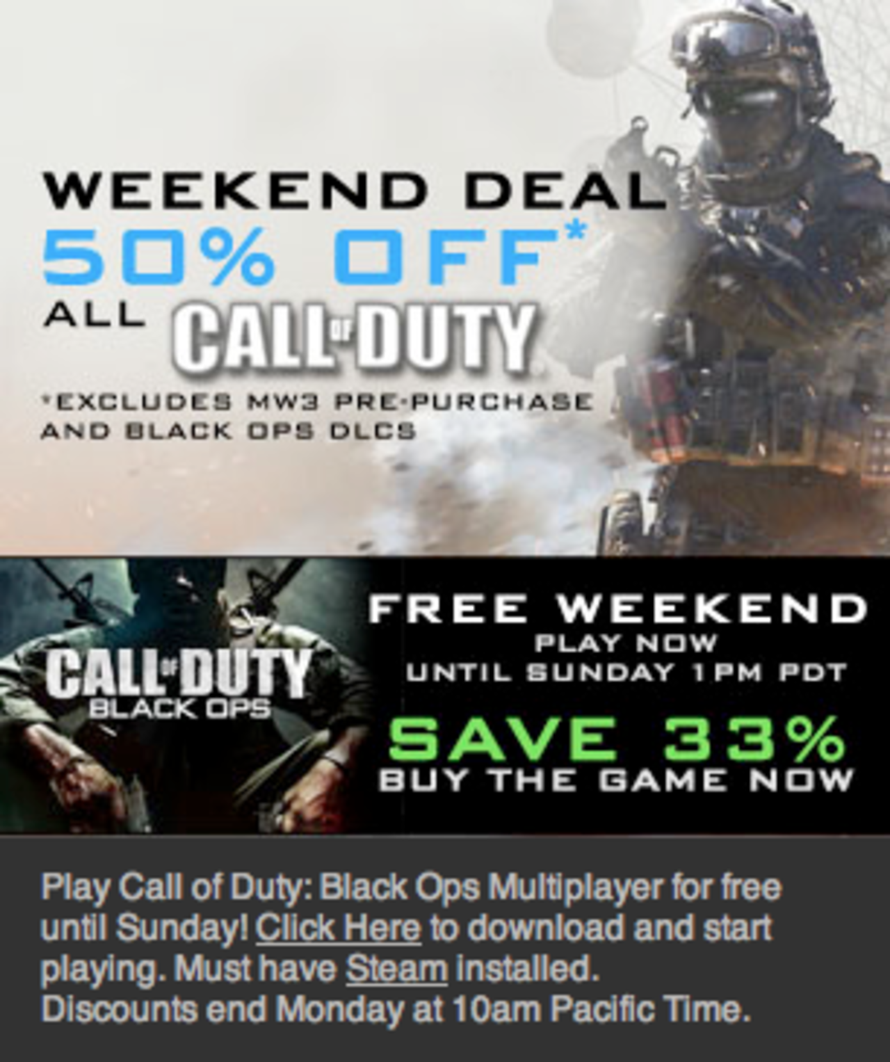 COD-frossa på Steam