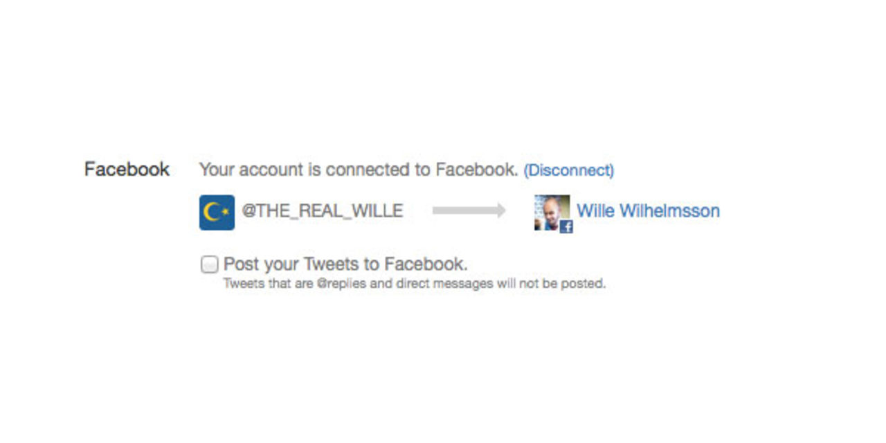 Twitter implementerar Facebook-stöd