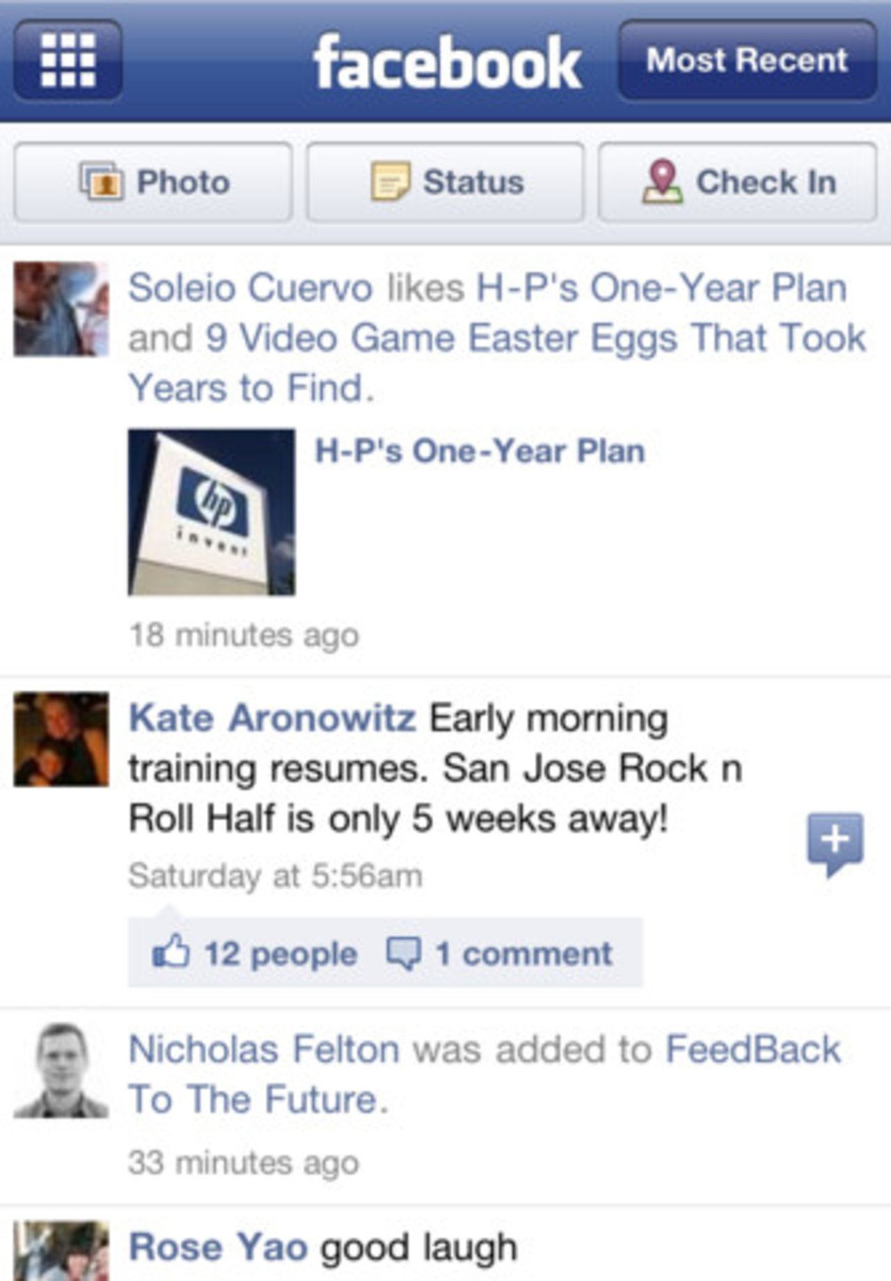 Facebook uppdaterar sin iPhone-app