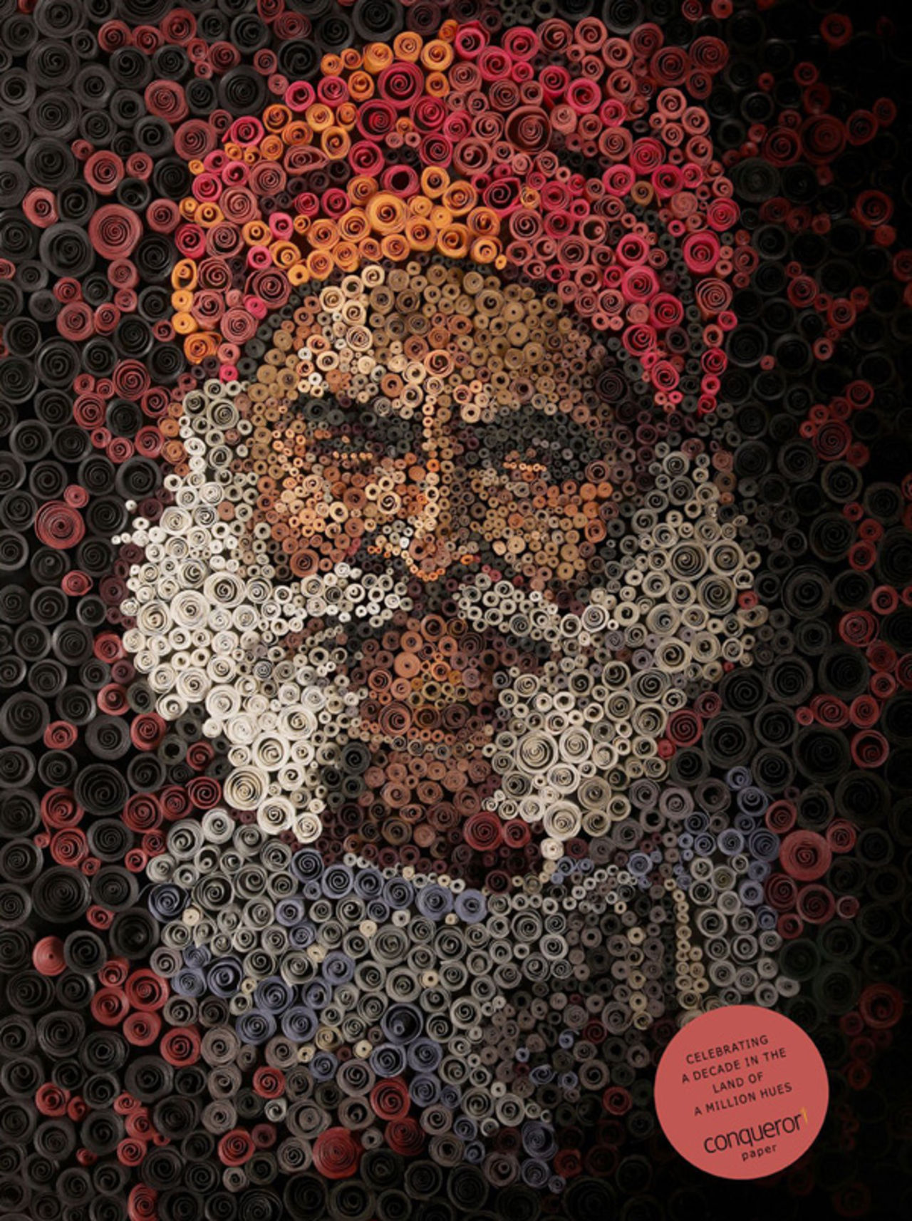 Porträtt av små pappersrullar