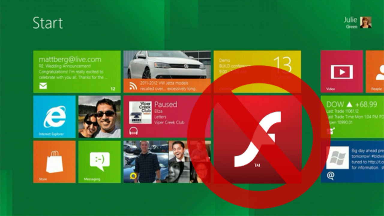 Adobe säger att Flash funkar i Windows 8