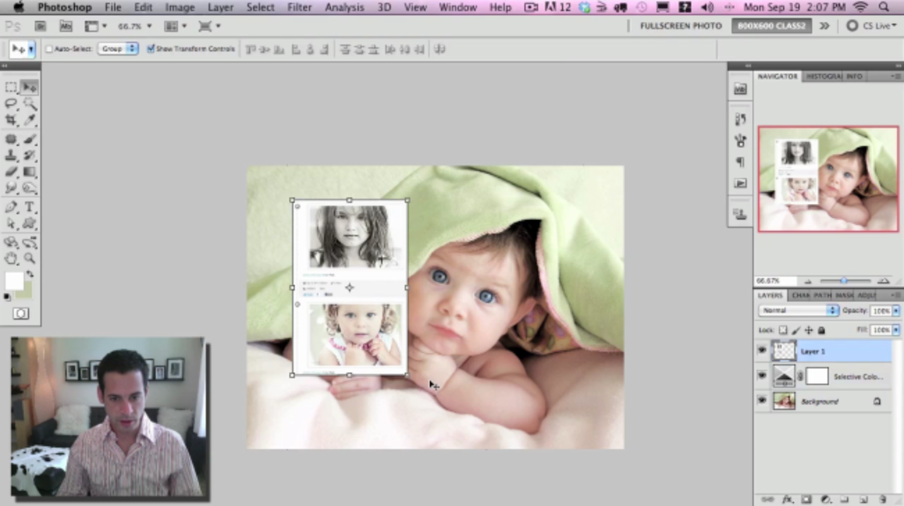 Porträtt med ljus pastellkänsla