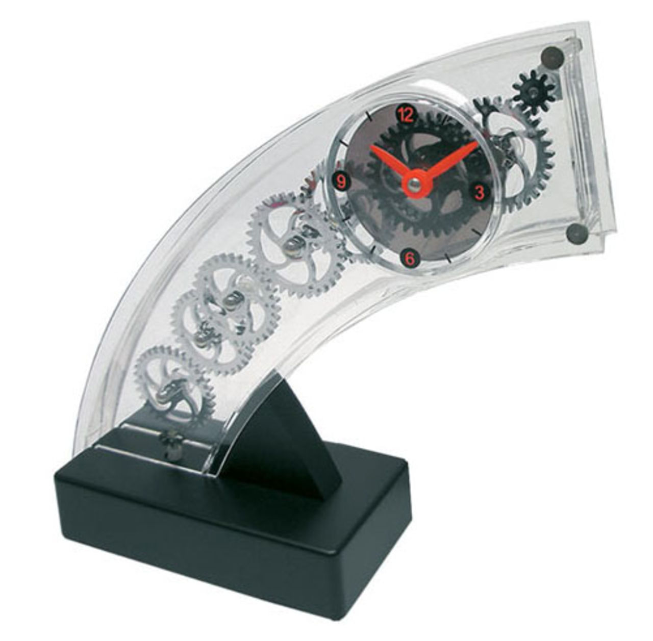 Bordsklocka med kugghjul