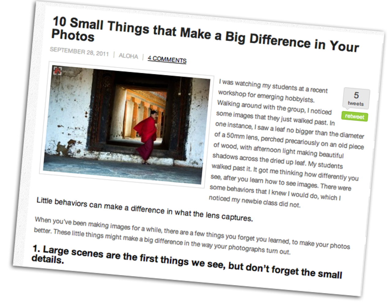 10 enkla saker för bättre foton