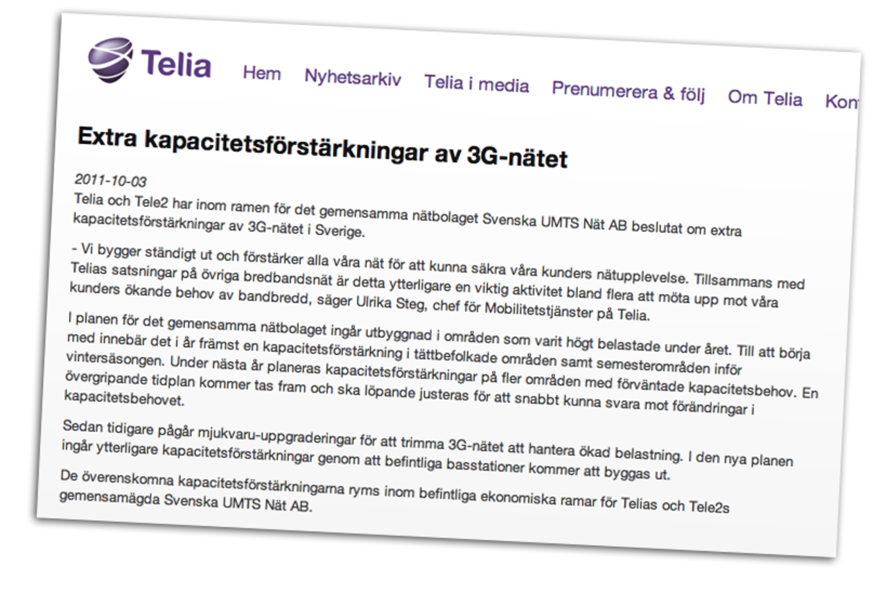 Telia och Tele2 bygger ut sitt nät