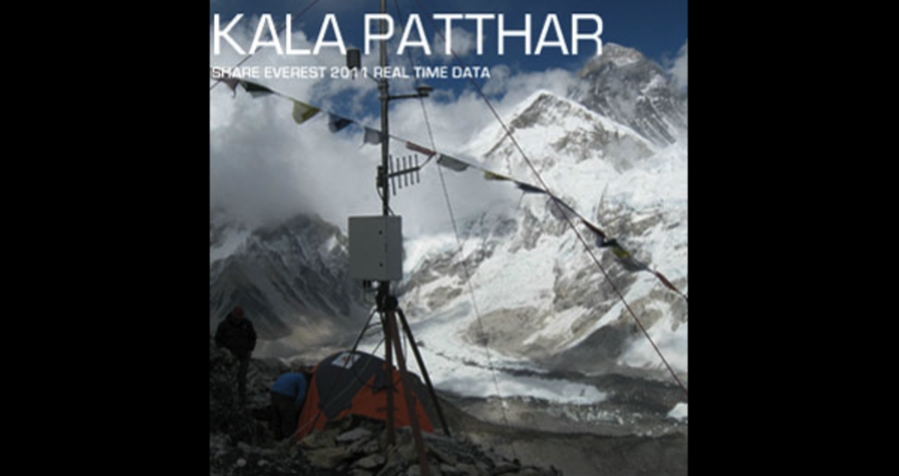 Världens högst belägna webbkamera plåtar världens högsta berg