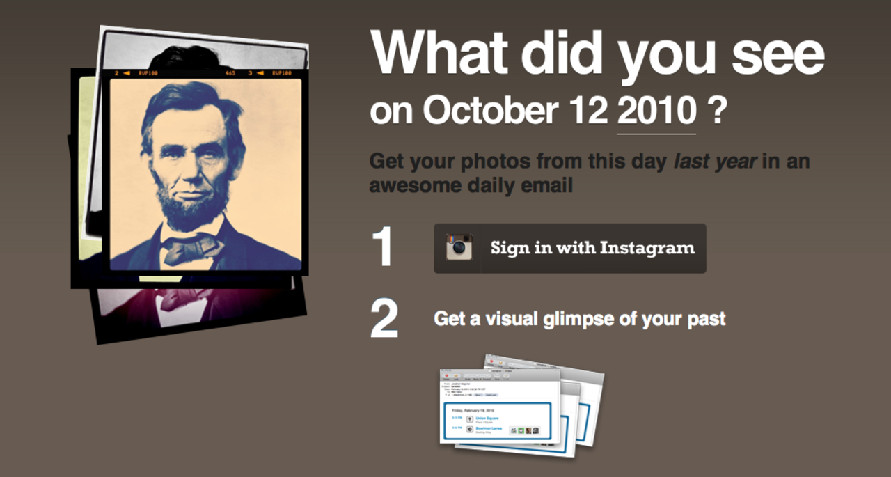 Kom ihåg förra året med Instagram