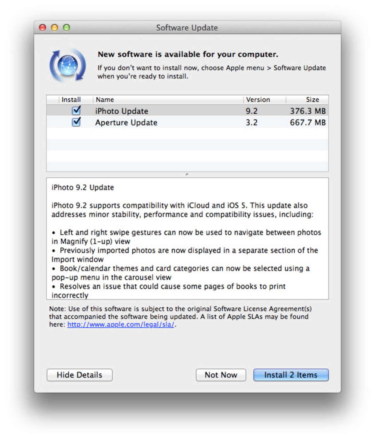 iPhoto och Aperture uppdaterade för iCloud